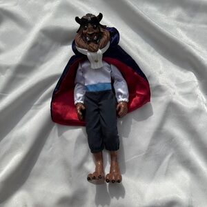 “The Beast” Disney Action Figure with Red and Blue Cape - Good Condition